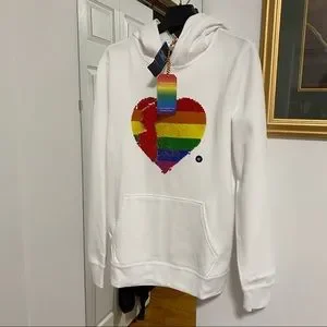 Heart Abercrombie Rainbow Hoodie Abercrombie Fitch Sweaters Nwt Af